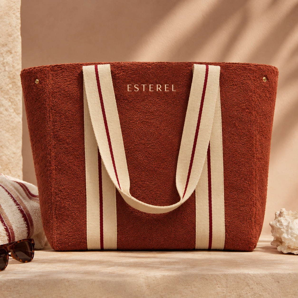 Terrycloth Tote — Terracotta