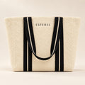 Terrycloth Tote Crema & Nero studio — ESTEREL
